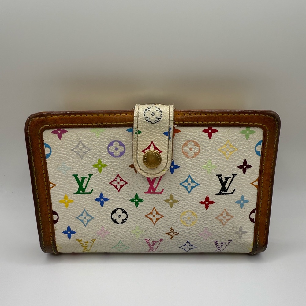 Louis Vuitton Vintage Murakami Multicolor Monogram French Wallet Purse